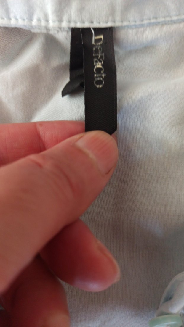 Mavi Keten Uzun Kollu Düğmeli Gömlek - Görsel 2