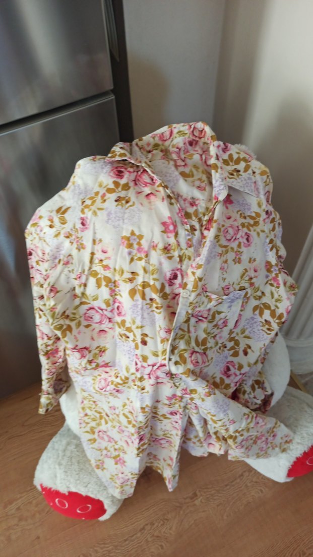 Çiçek Desenli Bol Kesim  Gömlek - Görsel 5