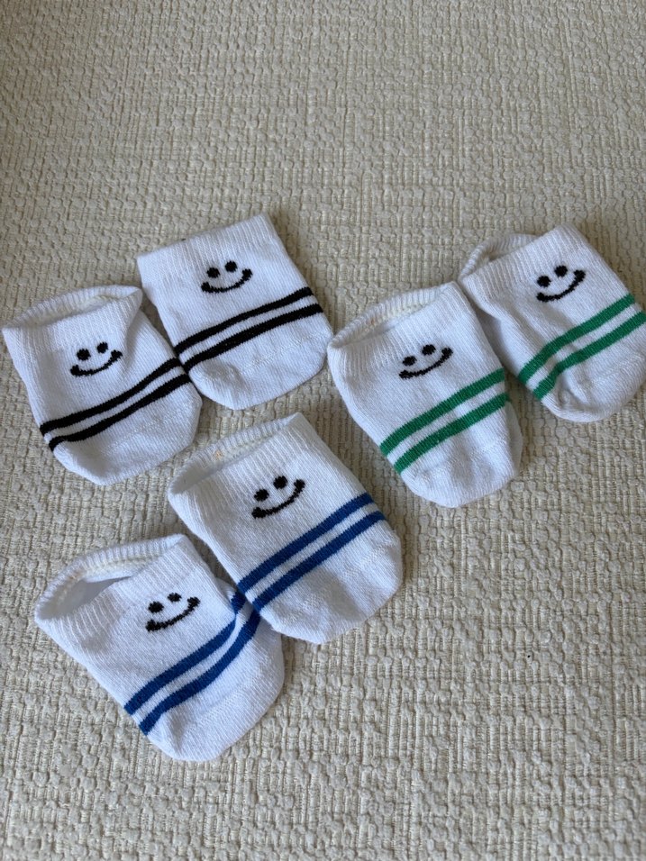 Beyaz Nakışlı Erkek bebek çorap - Görsel 2