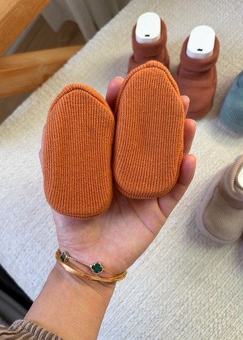 Erkek Bebek Örgü Patik - Basic Tarz - Görsel 4