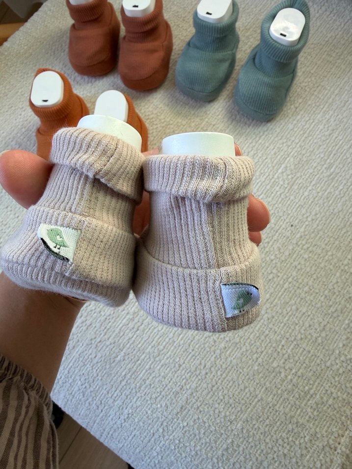 Erkek Bebek Örgü Patik - Basic Tarz - Görsel 5