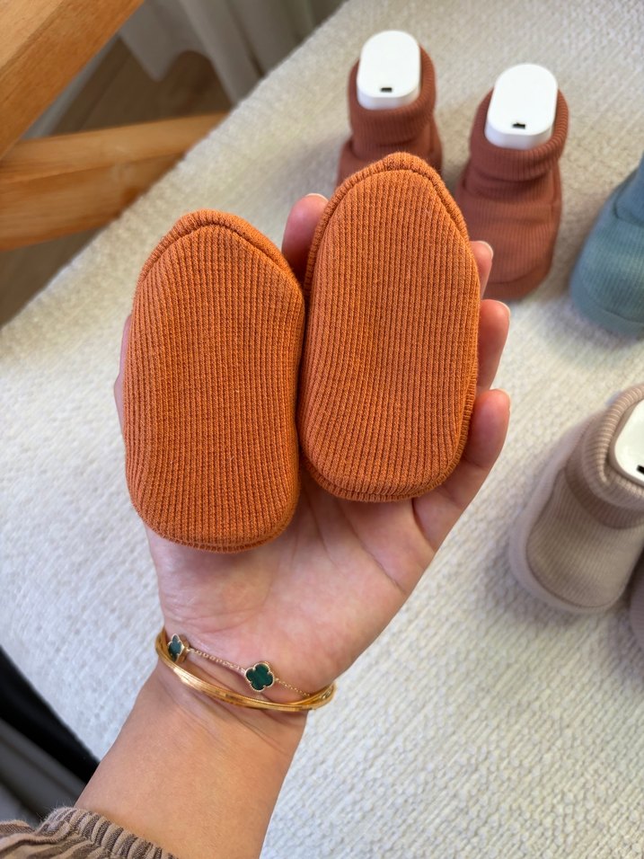 Erkek Bebek Örgü Patik - Basic Tarz - Görsel 4