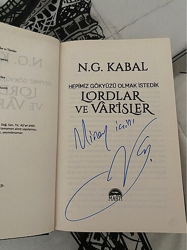 Beden lordlar ve varisler imzali ciltli imzali poster hediyeli