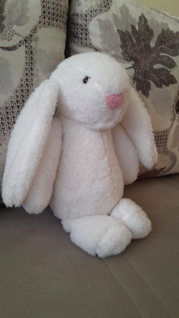 Beyaz Peluş Tavşan Oyuncak - Görsel 2