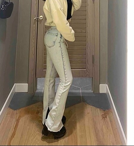 xs Beden Buz mavisi kadın jean