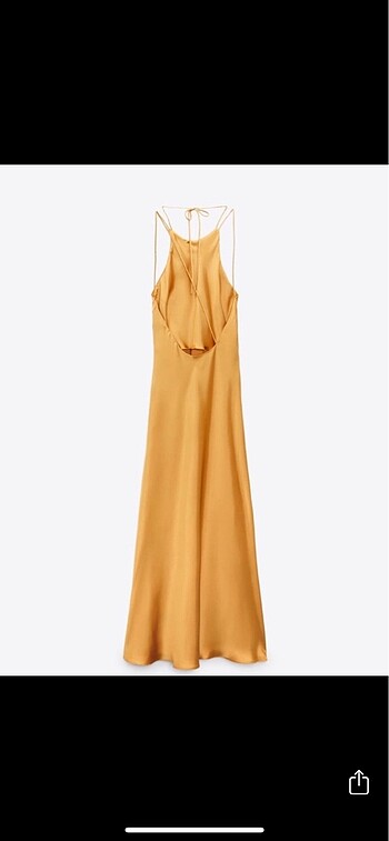 Zara Zara uzun sırt dekolteli saten elbise