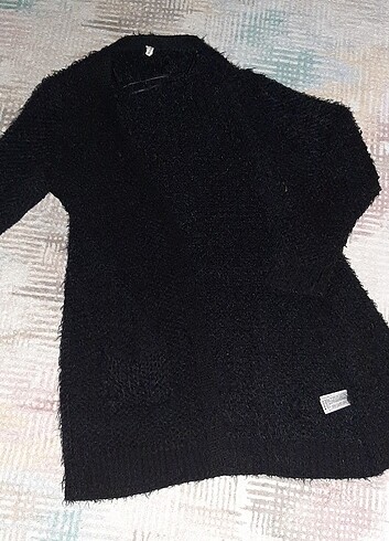 xl Beden siyah Renk Siyah Tüylü Hırka 