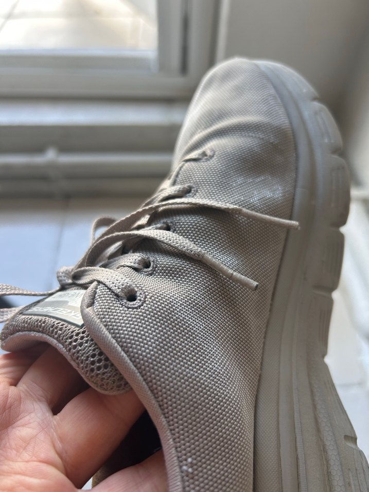 Bej Gri Kadın  Topuklu Spor Ayakkabı - Görsel 3