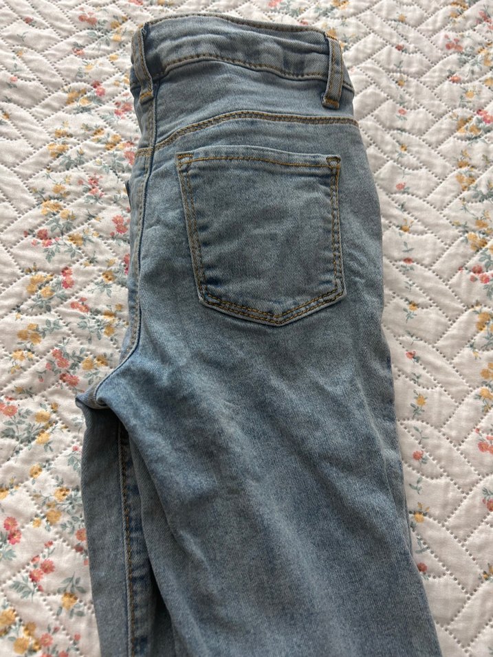 3 adet beli lastikli Gri Mavi Midi Kot Pantolon - Görsel 4