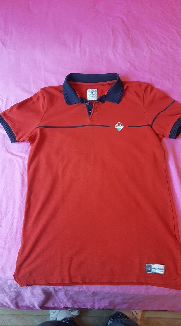 Bahçesehir Koleji Kısa Kollu Kırmızı Polo Yaka Tişört - Görsel 3