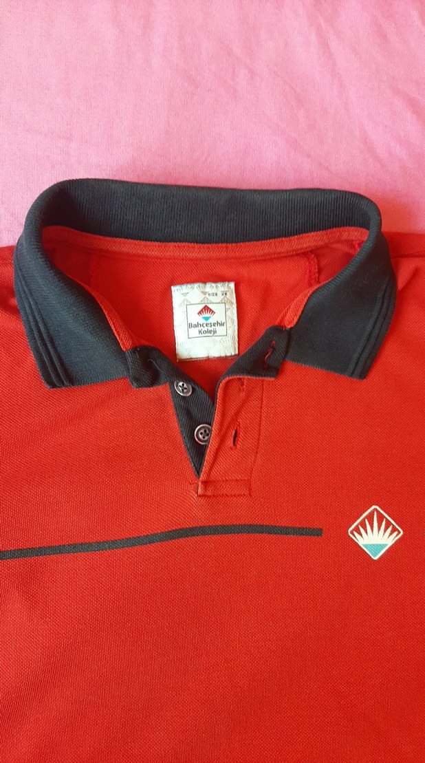 Bahçesehir Koleji Kısa Kollu Kırmızı Polo Yaka Tişört - Görsel 4
