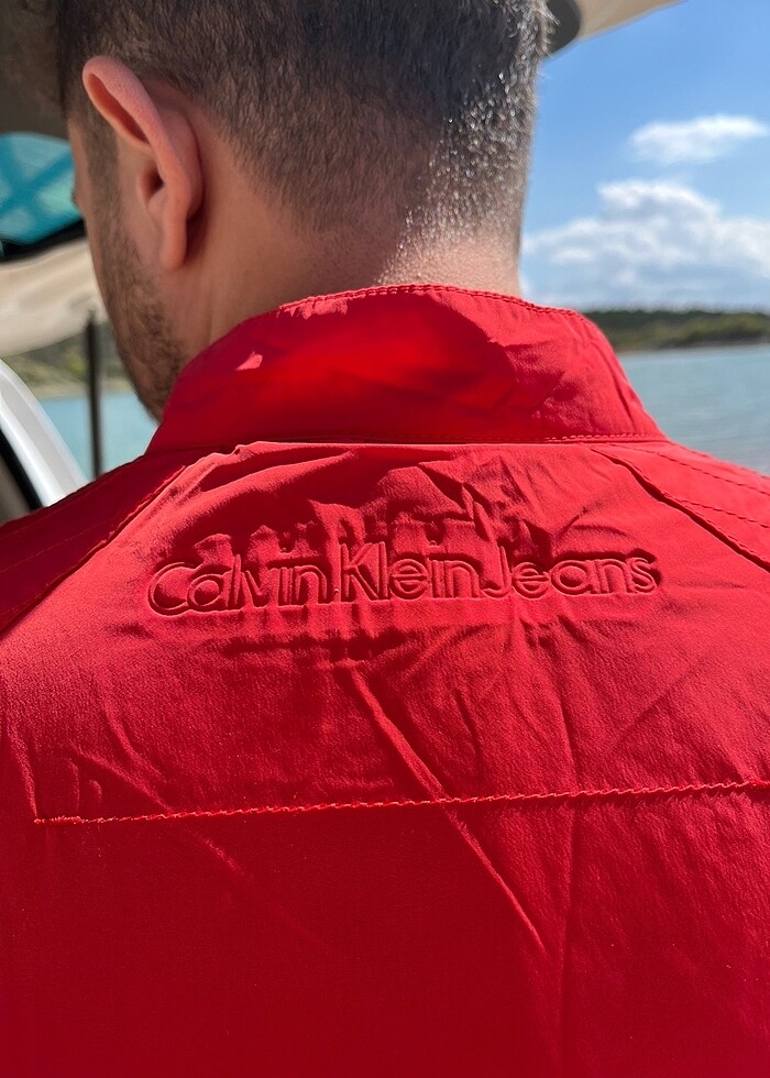 Calvin Klein Kırmızı Ceket - Görsel 3