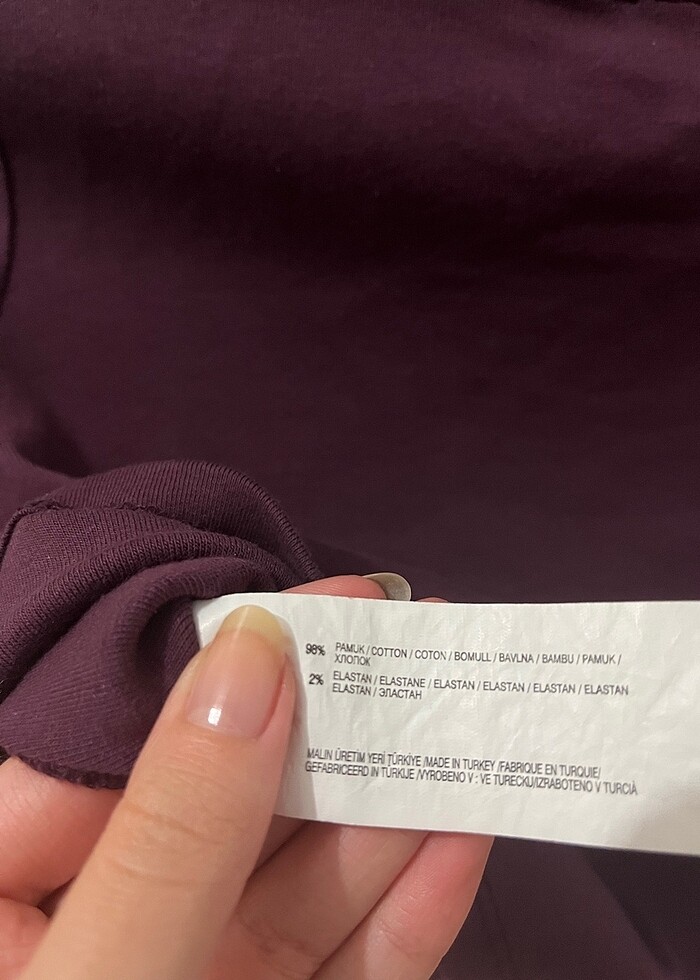 Mürdüm Baskılı Addax Crop - Görsel 4