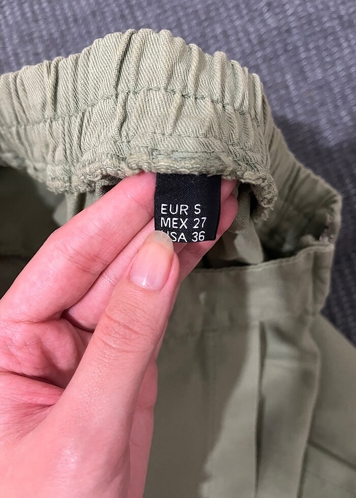 Haki şort etek - Görsel 5