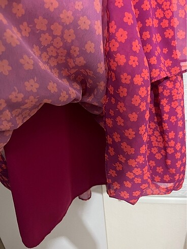 Çiçekli pembe elbise - Görsel 5