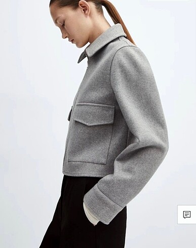 Orijinal mango gri bomber ceket