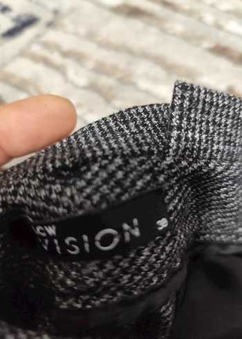 Gri Kadın Kumaş Pantolon, Midi Boy - Görsel 2