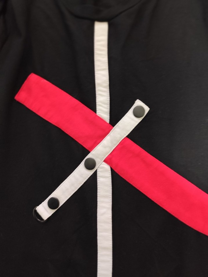 Siyah bisiklet yaka Midi Tunik - Görsel 3