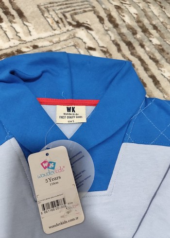 Mavi Yaka Detaylı Erkek Sweatshirt - Görsel 3