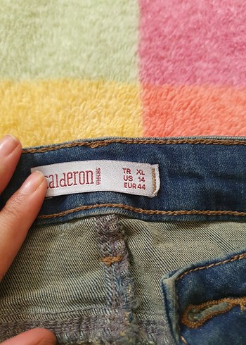 Kadın Mavi dar paça likralı pantolon - Görsel 2