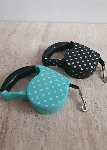  Turkuaz Renkli Noktalı Otomatik Köpek Tasması