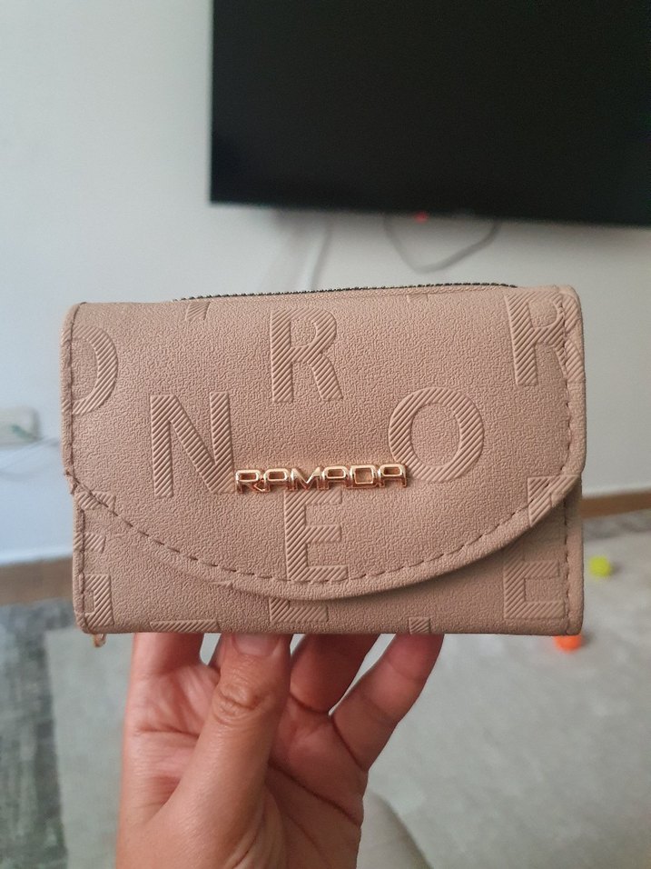 Bej Kadın Deri Cüzdan - Görsel 2