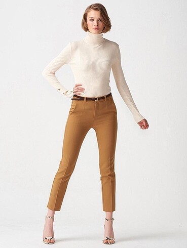 m Beden camel Renk Kemerli camel pantolon