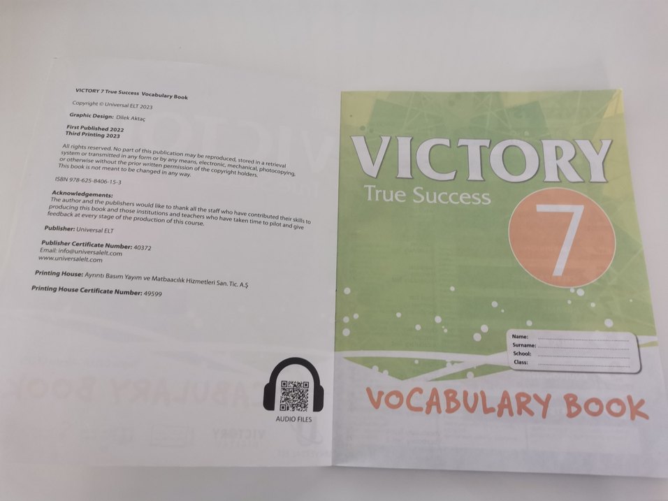 Victory 7 İngilizce Kelime Kitabı - Görsel 2