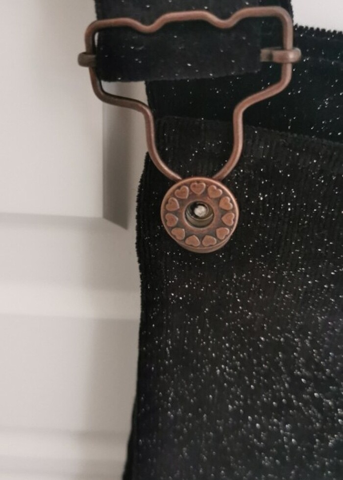 Kız çocuk kadife  salopet elbise - Görsel 5