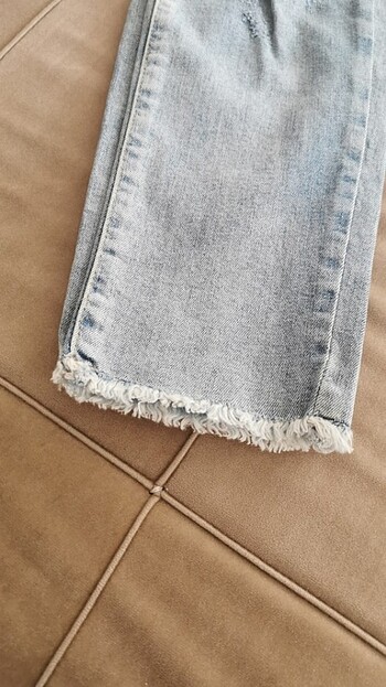 Yırtık Koton Jeans - Görsel 2