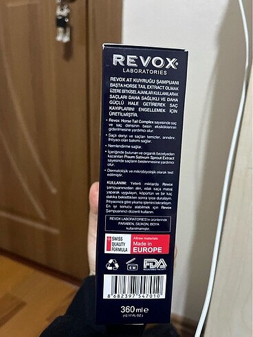  Beden Renk Revox At kuyruğu şampuan