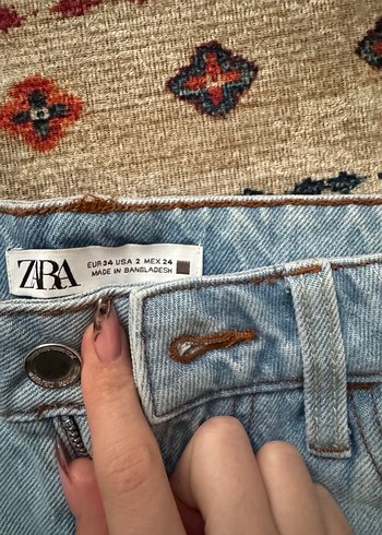 Zara Kadın Mini Denim Şort - Görsel 2