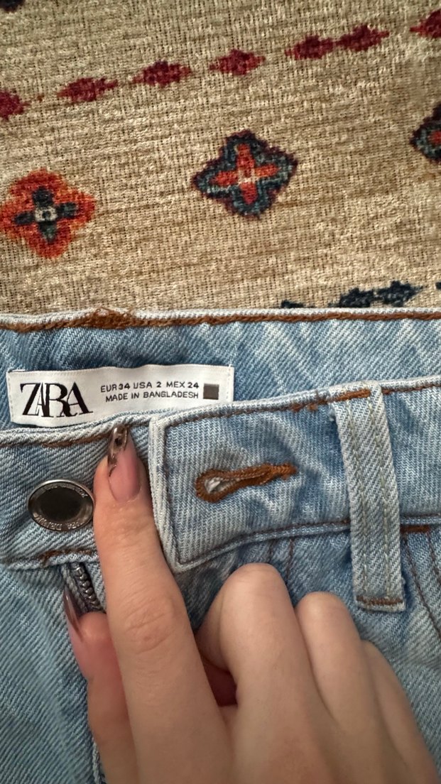 Zara Kadın Mini Denim Şort - Görsel 2