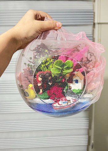 Pembe Renkli File Sepet ve Saklama Çantası