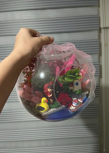 Diğer Pembe Renkli File Sepet ve Saklama Çantası