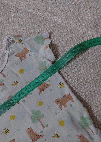 Kısa Kollu Ayı Desenli Bebek Body - Görsel 8