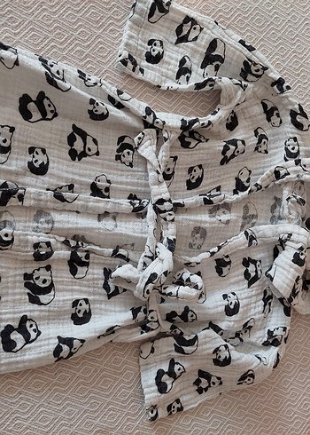 Erkek Çocuk Gri Desenli Bornoz - Görsel 13