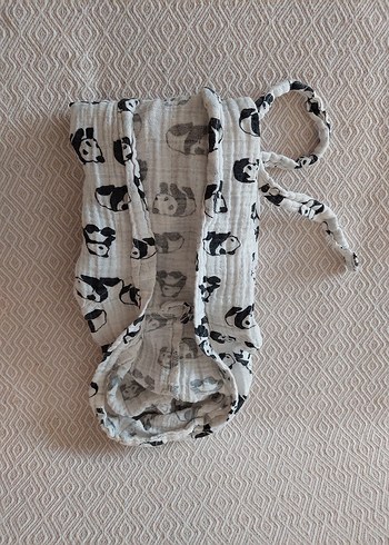 Erkek Çocuk Gri Desenli Bornoz - Görsel 11