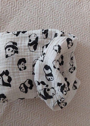 Erkek Çocuk Gri Desenli Bornoz - Görsel 8