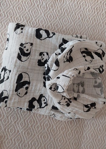 Erkek Çocuk Gri Desenli Bornoz - Görsel 7