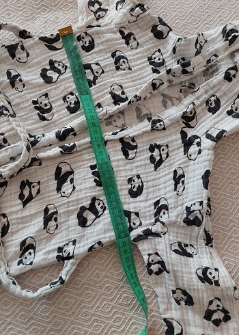 Erkek Çocuk Gri Desenli Bornoz - Görsel 3