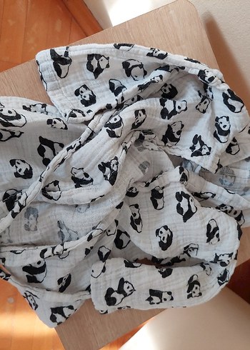 Erkek Çocuk Gri Desenli Bornoz - Görsel 17