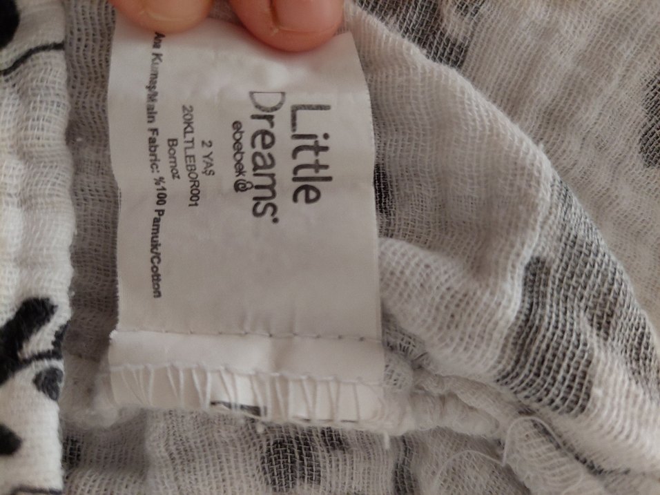 Erkek Çocuk Gri Desenli Bornoz - Görsel 4