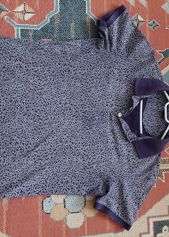 Erkek Lacivert Batik Desenli Polo Tişört - Görsel 11