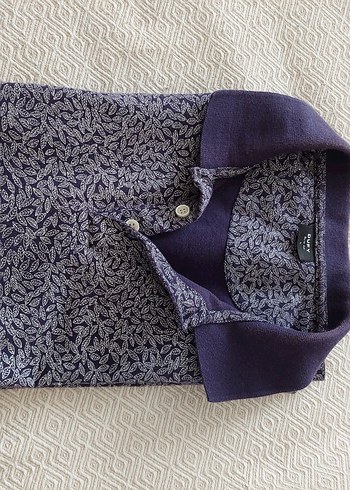 Erkek Lacivert Batik Desenli Polo Tişört - Görsel 12