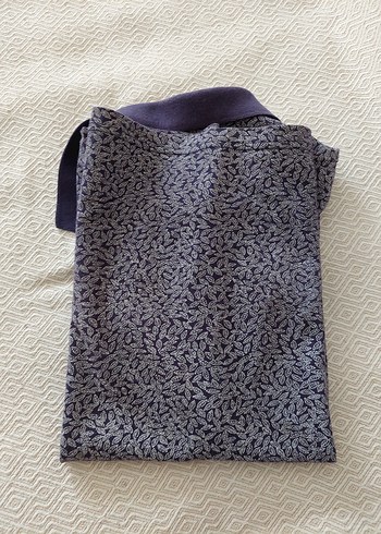 Erkek Lacivert Batik Desenli Polo Tişört - Görsel 3