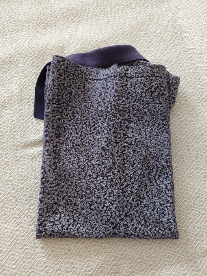 Erkek Lacivert Batik Desenli Polo Tişört - Görsel 3