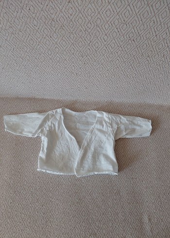 yenidogan beyaz Bebek Önlüğü ve sapkasi - Görsel 7