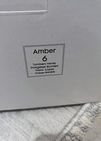 Beden mavi Renk Paşabahçe amber 6lı meşrubat su bardağı