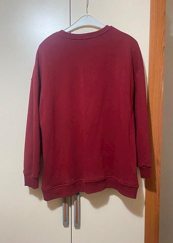 Be Blue Bordo Oversize Sweatshirt Baskılı - Görsel 2